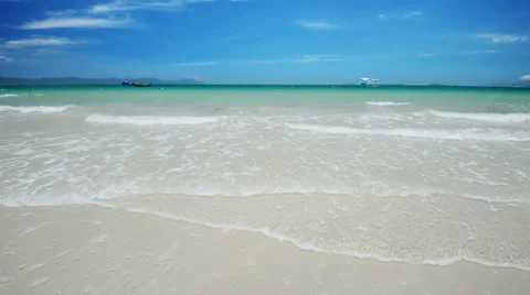 A beautiful white beach. Stock Footage 28545606