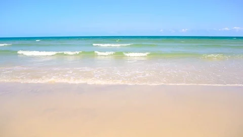 Beautiful white beach in summer Stock Footage 103356294