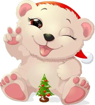 Beautiful white bear Stock Illustration