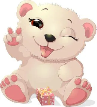 Beautiful white bear Stock Illustration
