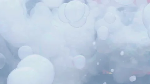Beautiful white bubbles in party Video stock 143705831