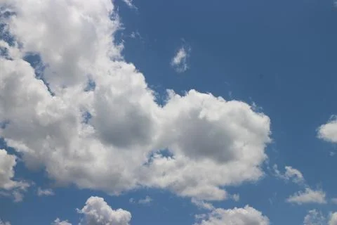 Beautiful white cloud on blue sky background Stock Photos