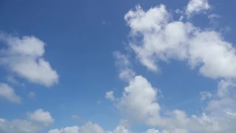 Beautiful white clouds in the blue sky landscape. Stock Footage 157476600