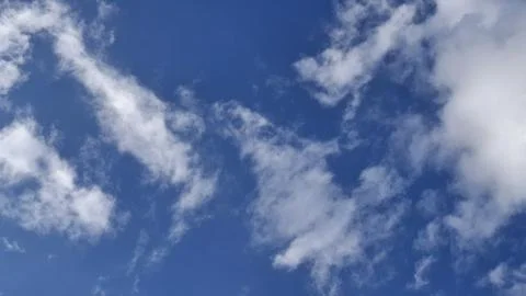 Beautiful White Clouds in Blue Sky Nature Background Stock Photos