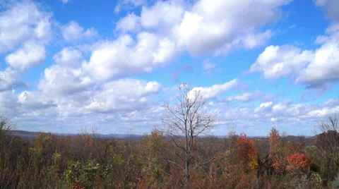 Beautiful white clouds of cotton Stock Footage 34401671