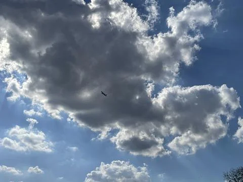 Beautiful white clouds. Stock Photos