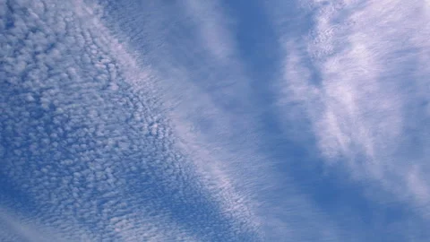 Beautiful white clouds in the sky. Selective focus. Stock Footage 313342343
