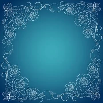 Beautiful white floral pattern Stock Illustration
