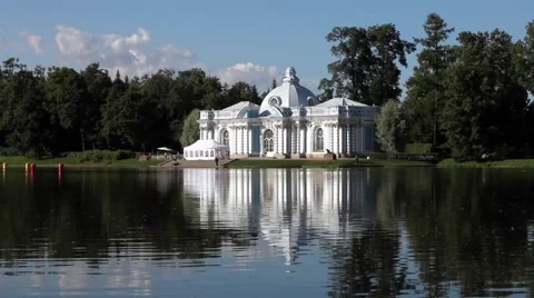 Beautiful white palace Stock Footage 40321309
