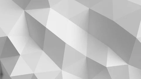 Beautiful White Polygonal Surface Morphing in Seamless 3d animation Stock Footage 71914774