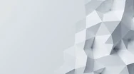 Beautiful White Polygonal Wall Morphing In Looped Abstract 3D Animation. Stock Footage