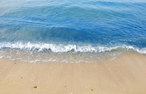 Beautiful white sand beach and tropical turquoise blue sea. View from above Fotos Stock
