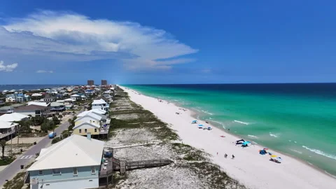 Beautiful White Sand beach Video stock 260861182