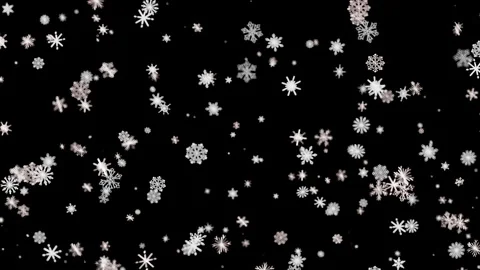 Beautiful White Snowflakes Falling Gently Winter Season Animated 스톡 동영상 344295539