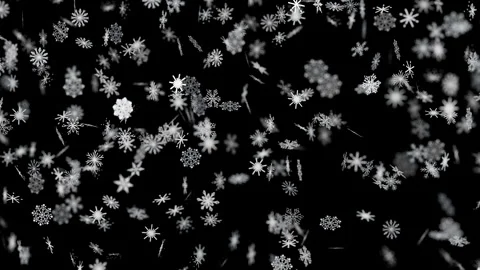 Beautiful white snowflakes falling gently against a dark night sky 스톡 동영상 344688450