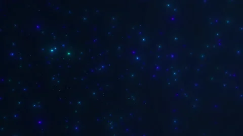 Beautiful white sparkling particles on deep blue background in slow motion. Stock-Footage 145847542
