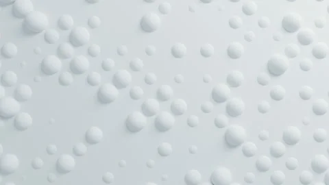Beautiful White Spheres on Surface Moving in Seamless 3d Animation. Abstract Stock Footage 90420628