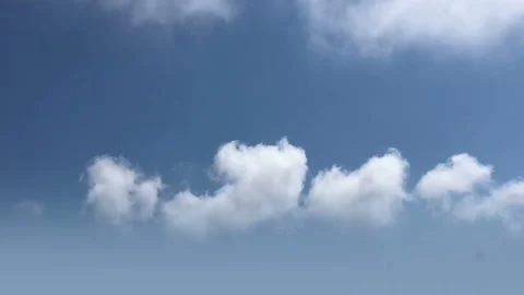 Beautiful white  in time lapse over a deep blue sky background Vidéo 94859822