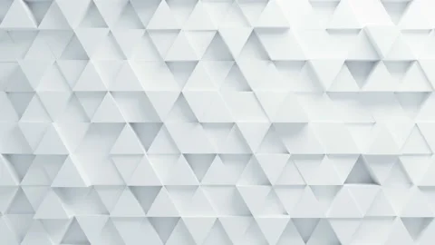 Beautiful White Triangles Morphing in Seamless 3d Animation. Abstract Motion Stock Footage 90426243