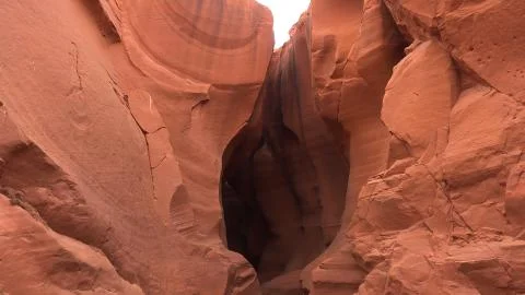 Beautiful wide angle view Lower Antelope Canyon of amazing sandstone formatio Stock Photos