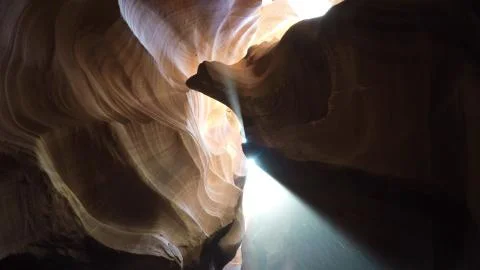 Beautiful wide angle view Lower Antelope Canyon of amazing sandstone formatio Foto stock