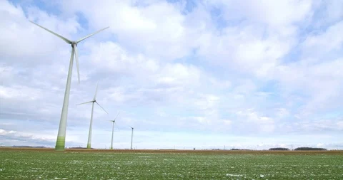 Beautiful windmill moving camera footage  Stock Footage 120591186