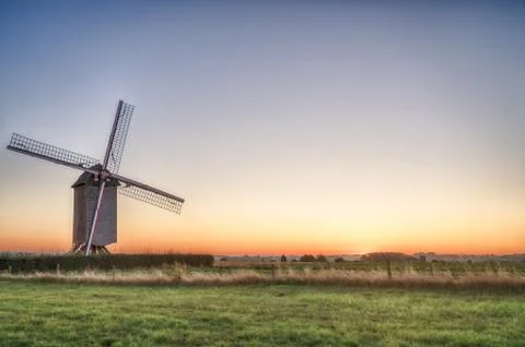 An beautiful windmill Stock Photos