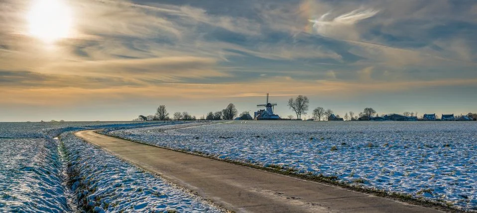 An beautiful windmill Stock Photos