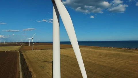 Beautiful windmill turbine Video stock 80294599