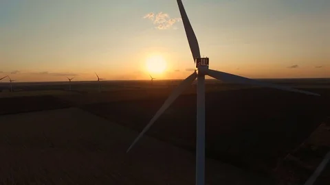 Beautiful windmill turbine Video stock 80295225