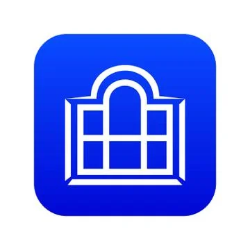 Beautiful window frame icon blue Ilustración de archivo