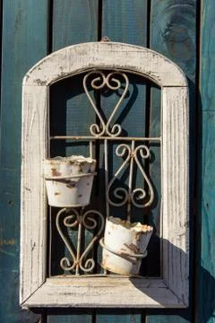 Beautiful window frame Stock Photos