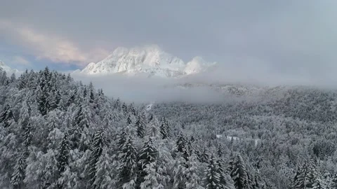 Beautiful winter day in the mountains after fresh snow Stock Footage 196152279