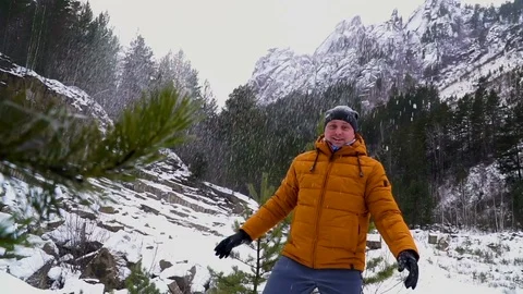 A beautiful winter day in the mountains Stock Footage 82832367