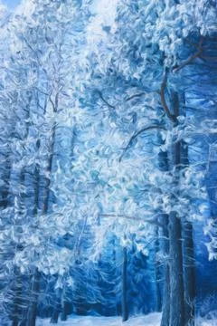 Beautiful winter forest Foto stock