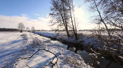 Beautiful winter landscape in full HD. Stock-Footage 59140309