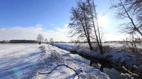 Beautiful winter landscape in full HD. Video stock 59140323