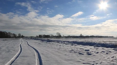 Beautiful winter landscape in full HD. Video stock 59140396