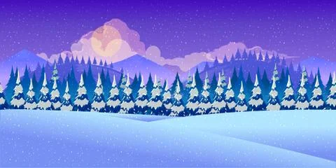 Beautiful Winter Landscape Ilustração Stock