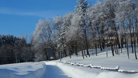 Beautiful winter landscape with lots of snow, Stock Footage 123713590