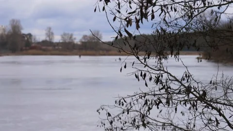  Beautiful winter or spring landscape. Stock Footage 170665572