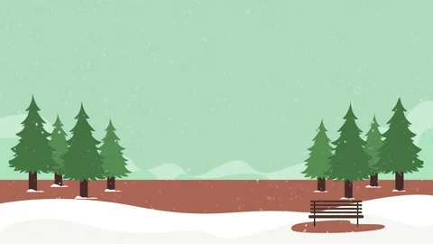 Beautiful winter park with pine trees background Stock Footage 143094836