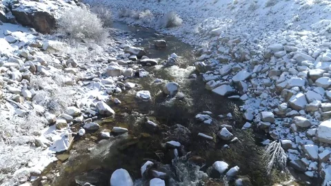 Beautiful Winter River Stock Footage 101043251