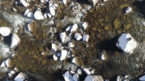 Beautiful Winter River Stock Footage 101043311