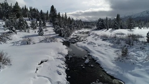 Beautiful Winter River Stock Footage 101043770