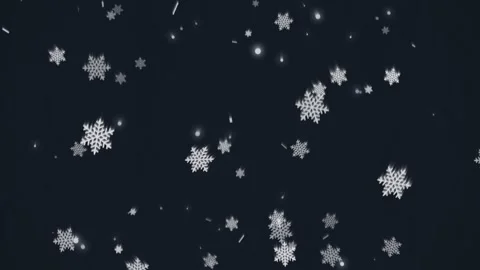 Beautiful winter snowfall animation with sparkling snowflakes and festive p.. Video stock 341285583