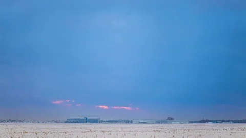 Beautiful winter sunset Stock Footage 78628185