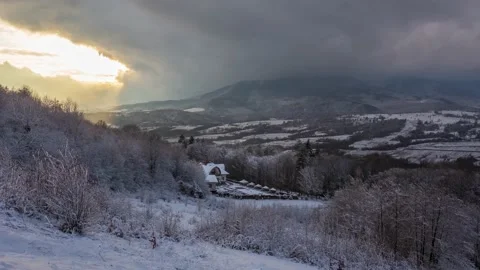 Beautiful winter timelapse in the mountains. Stock-Footage 198510801