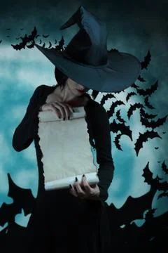 Beautiful witch Stock Photos