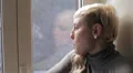 beautiful woman answers to a call HD Footage